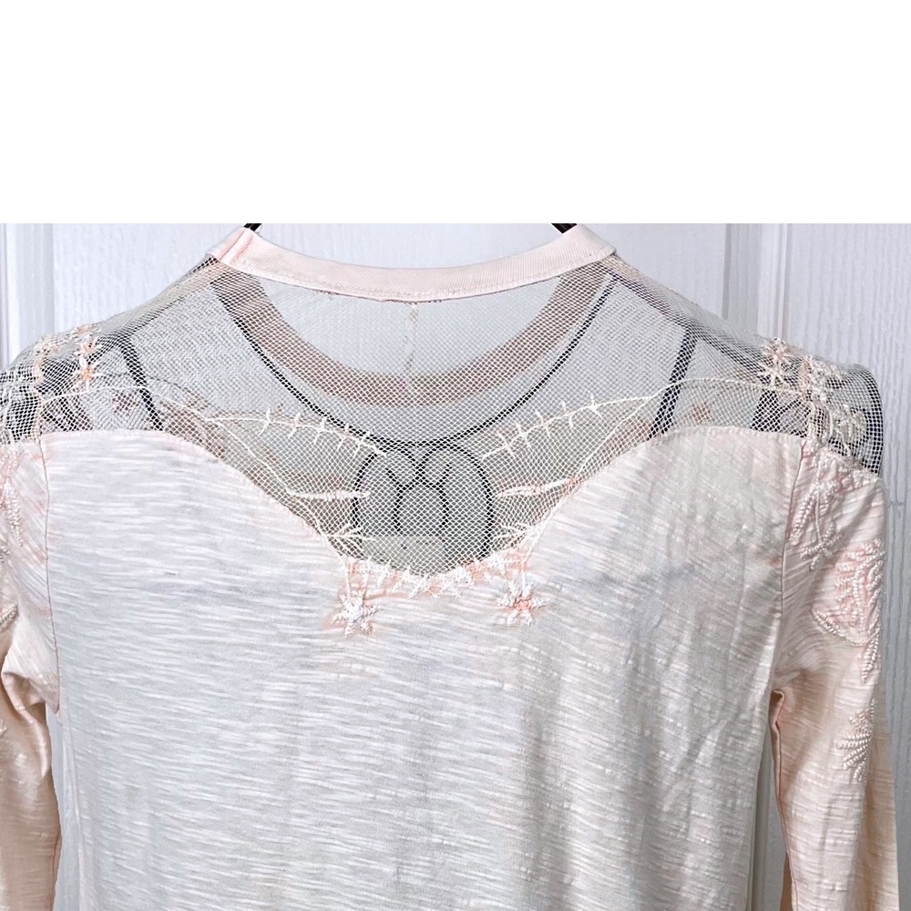 NWT Free People Micha Long Sleeve Cottagecore Boho Whimsical Shirt Pink Small - Picture 4 of 8